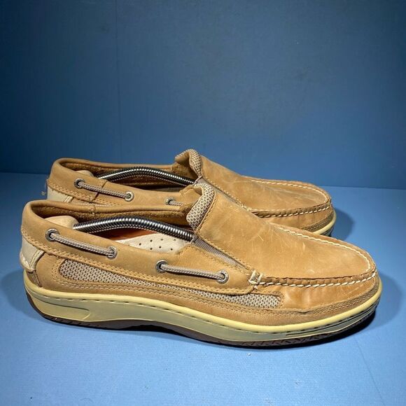 Sperry Intrepid Men's Size 10M Shoes Tan Leather Slip On Boat Shoes 0852822 - Picture 3 of 8